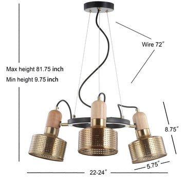 Gallery Adjustable Spotlight Metal LED Chandelier - JONATHAN Y
